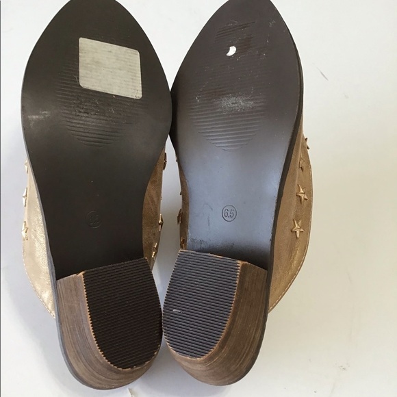 Vintage Havana start studded mules size 6.5 gold Rodeo Western Festival NWOT - Picture 4 of 4